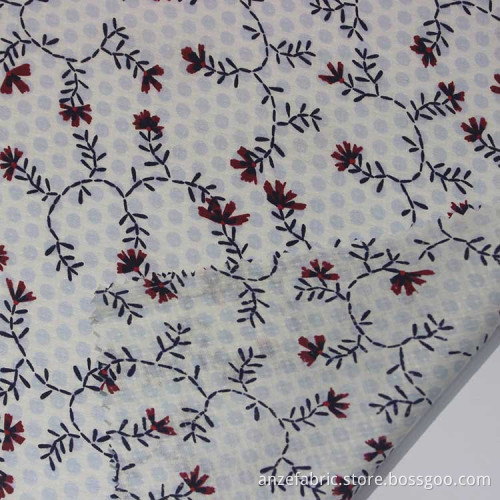 100% cotton dobby printed floral fabric